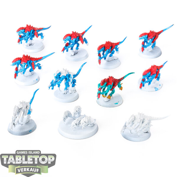 Tyraniden - 10 x Termagants - teilweise bemalt