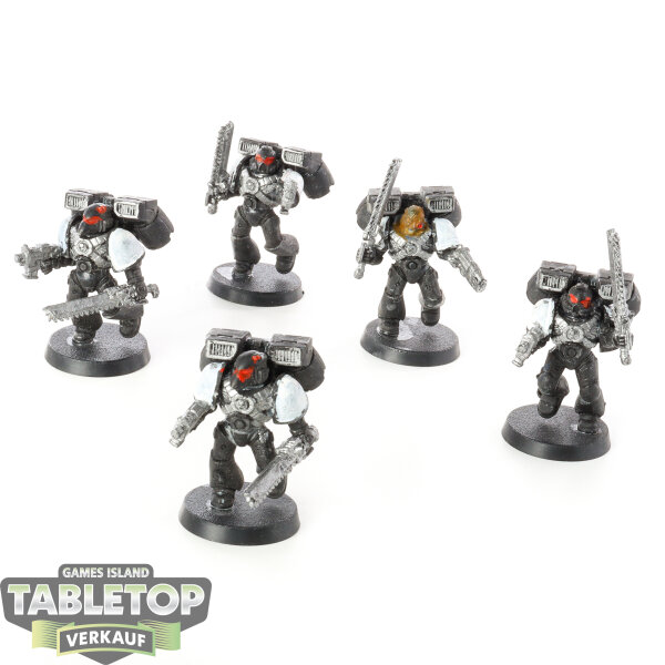 Black Templars - 5 Assault Squad klassisch - teilweise bemalt