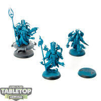 Thousand Sons - 3 Exalted Sorcerers - teilweise bemalt