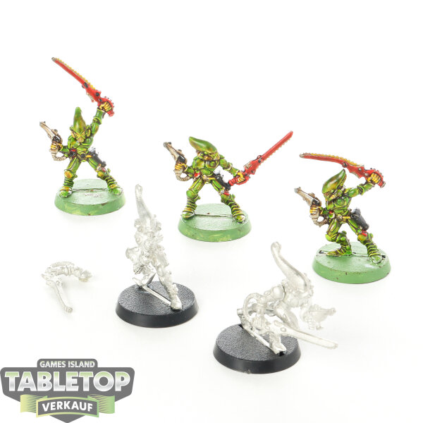 Aeldari - 5 Striking Scorpions klassisch - teilweise bemalt