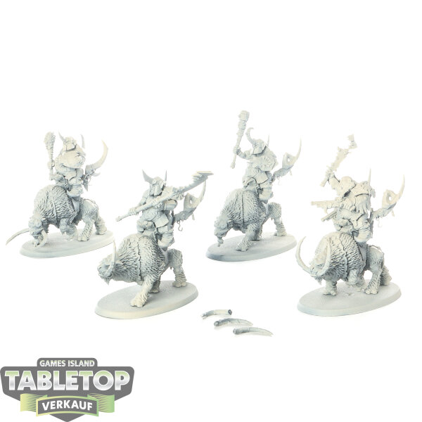 Ogor Mawtribes - 4x Mournfang Pack - grundiert