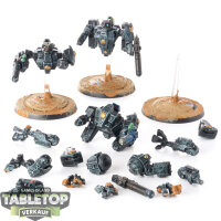 Tau Empire - 3 XV8 Crisis Battlesuit Team - bemalt