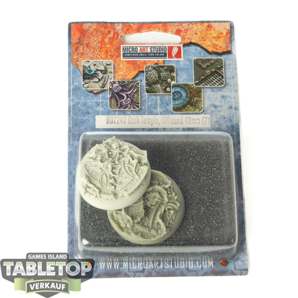Bases - 2x Dark Temple Bases, WRound 40mm - Originalverpackt / Neu