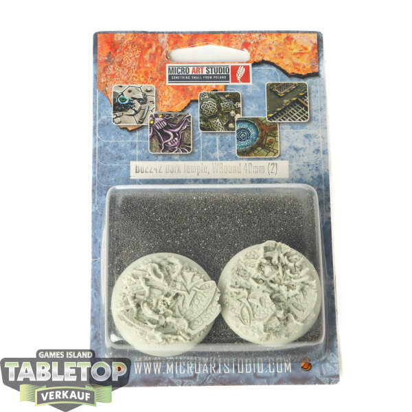 Bases - 2x Dark Temple Bases, WRound 40mm - Originalverpackt / Neu