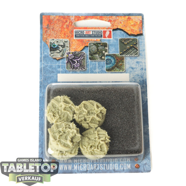 Bases - 5x Dark Temple Bases, Round 25mm - Originalverpackt / Neu