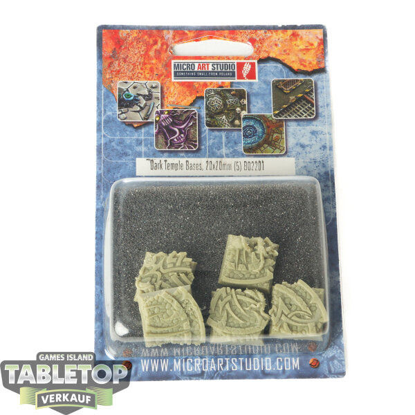Bases - 5x Dark Temple Bases, 20x20mm - Originalverpackt / Neu