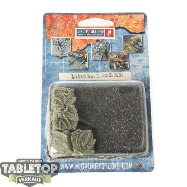 Bases - 5x Dark Temple Bases, 20x20mm - Originalverpackt / Neu