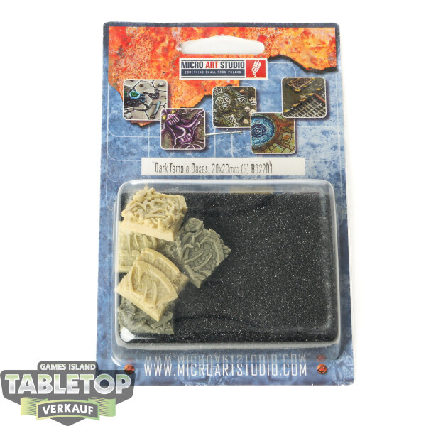 Bases - 5x Dark Temple Bases, 20x20mm - Originalverpackt / Neu
