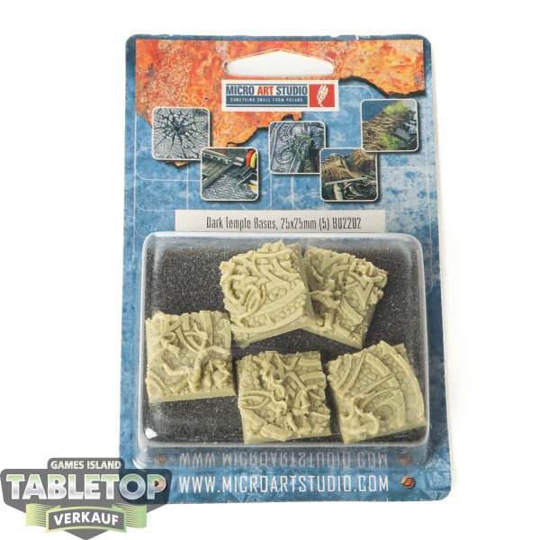 Bases - 5x Dark Temple Bases, 25x25mm - Originalverpackt / Neu