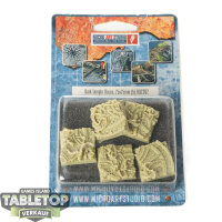 Bases - 5x Dark Temple Bases, 25x25mm - Originalverpackt...