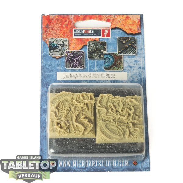 Bases - 2x Dark Temple Bases, 40x40mm - Originalverpackt / Neu