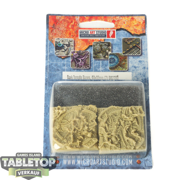 Bases - 2x Dark Temple Bases, 40x40mm - Originalverpackt / Neu
