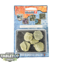 Bases - 5x Shale Bases, Round 25mm - Originalverpackt / Neu