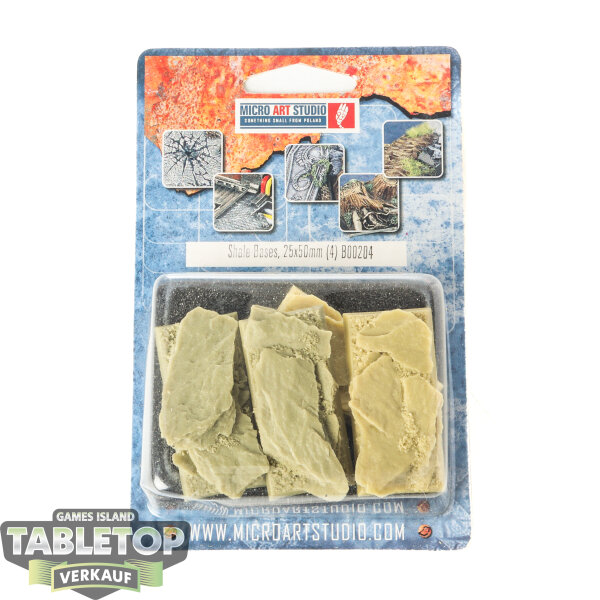Bases - 4x Shale Bases 25x50mm - Originalverpackt / Neu