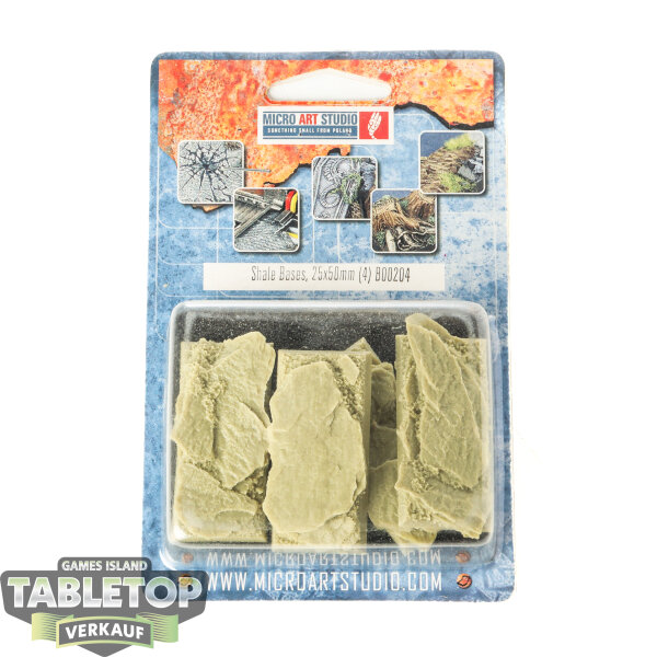 Bases - 4x Shale Bases 25x50mm - Originalverpackt / Neu