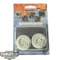 Bases - 2x Derelict Bases, Round 40mm - Originalverpackt...