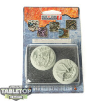 Bases - 2x Derelict Bases, Round 40mm - Originalverpackt...