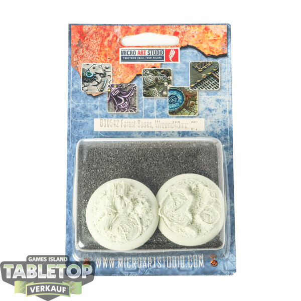 Bases - 2x Forest Bases, Round 40mm - Originalverpackt / Neu