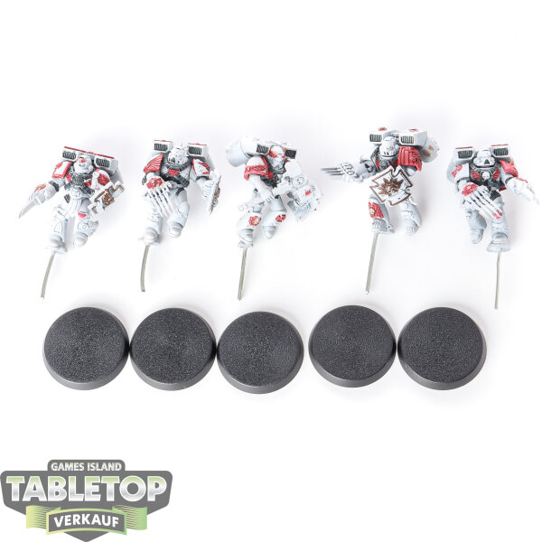 Space Marines - 5x Vanguard Veteran Squad - teilweise bemalt