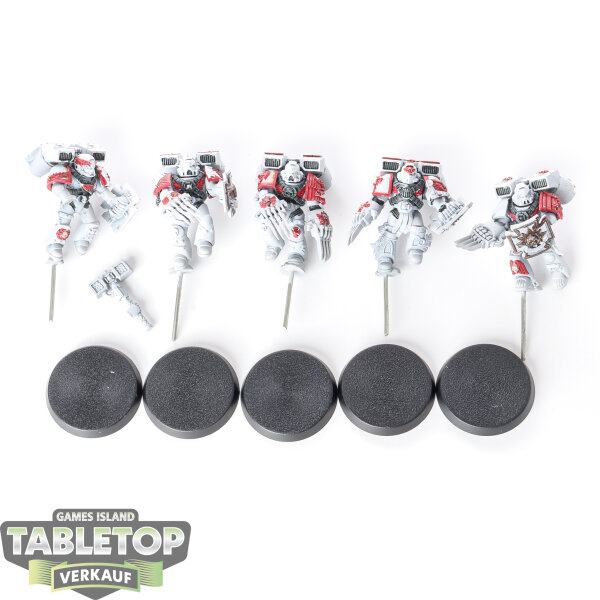 Space Marines - 5x Vanguard Veteran Squad - teilweise bemalt