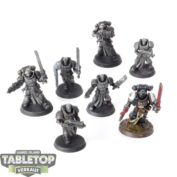 Black Templars - 7x Primaris Crusader Squad - teilweise bemalt