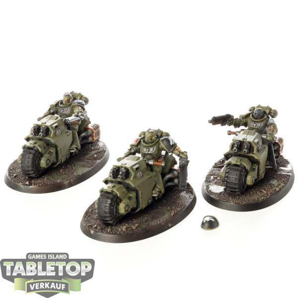 Salamanders - 3 Outriders - bemalt