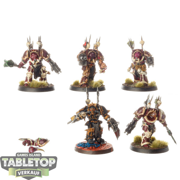 Chaos Space Marines - 5 Chaos Terminator Squad - bemalt
