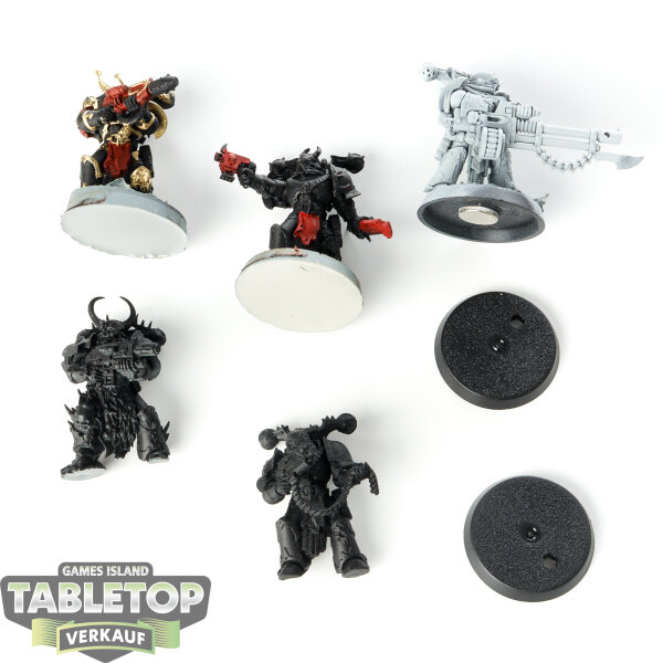 Chaos Space Marines - 5x Legionaries - teilweise bemalt