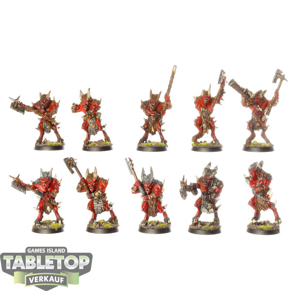 Daemons of Chaos - 10x Daemons of Khorne Bloodletters klassisch - bemalt