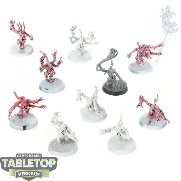 Disciples of Tzeentch - 10 Pink Horrors - teilweise bemalt