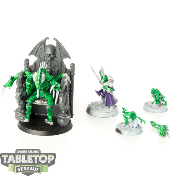 Genestealer Cults - 4x Broodcoven: Patriarch, Primus, 2x Genestealer Familiars - teilweise bemalt