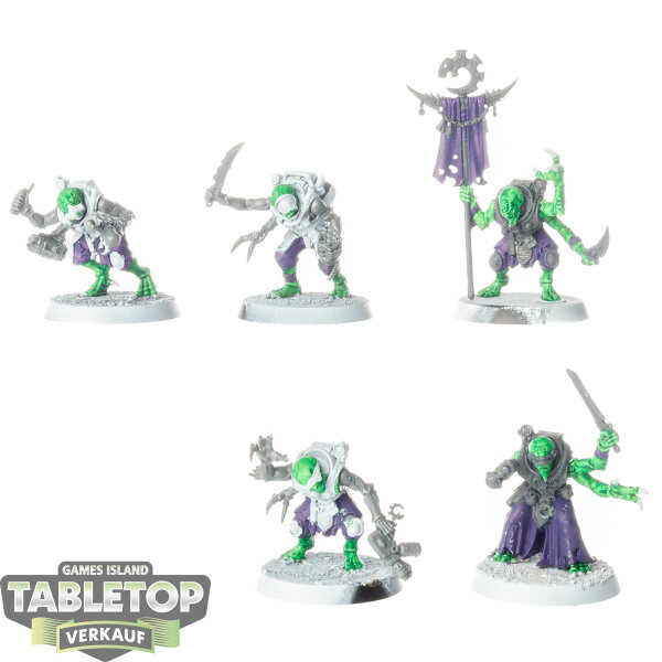 Genestealer Cults - 5x Acolyte Hybrids - teilweise bemalt