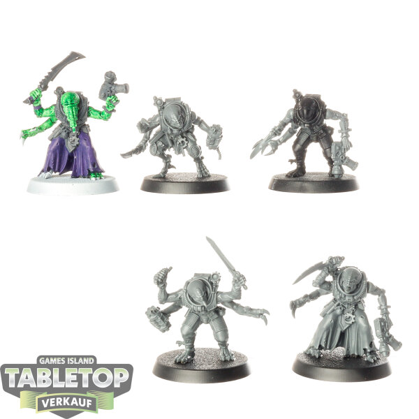 Genestealer Cults - 5x Acolyte Hybrids - teilweise bemalt