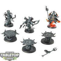 Thousand Sons - 3 Exalted Sorcerers - teilweise bemalt