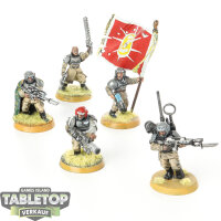 Astra Militarum - 5 Cadian Command Squad classic - bemalt