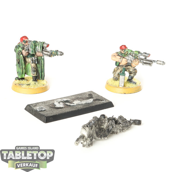 Astra Militarum - 3 Catachan Snipers - teilweise bemalt