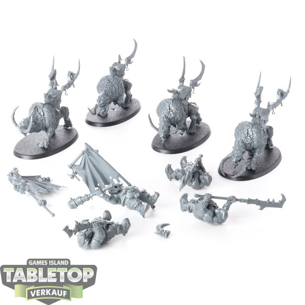 Ogor Mawtribes - 4x Mournfang Pack - unbemalt