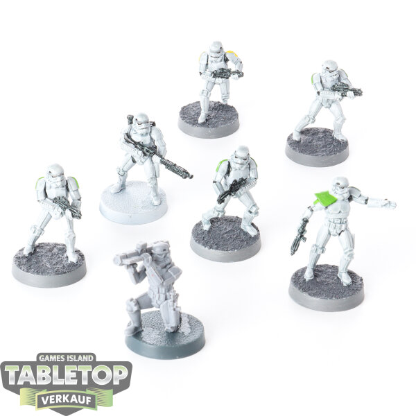 Galaktisches Imperium - 7x Stormtroopers klassisch - teilweise bemalt