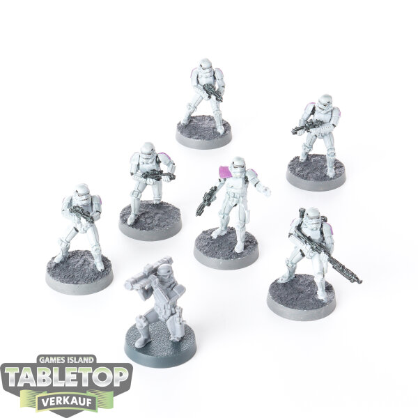 Galaktisches Imperium - 7x Stormtroopers klassisch - teilweise bemalt