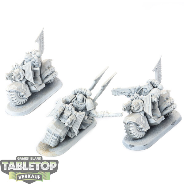 Dark Angels - 3 Ravenwing Bike Squadron - grundiert