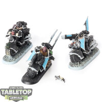 Dark Angels - 3 Ravenwing Bike Squadron - teilweise bemalt