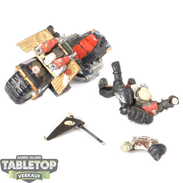 Space Marines - Chaplain On Bike klassisch - teilweise bemalt