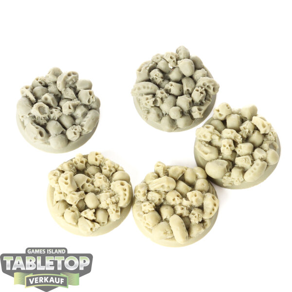 Bases - 5 Skulls Bases Round 25mm - unbemalt