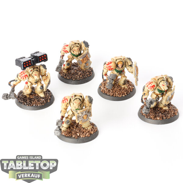 Dark Angels - 5 Deathwing Terminator Squad klassisch - teilweise bemalt