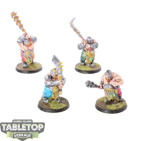 Ogor Mawtribes - 4x Ironguts - bemalt