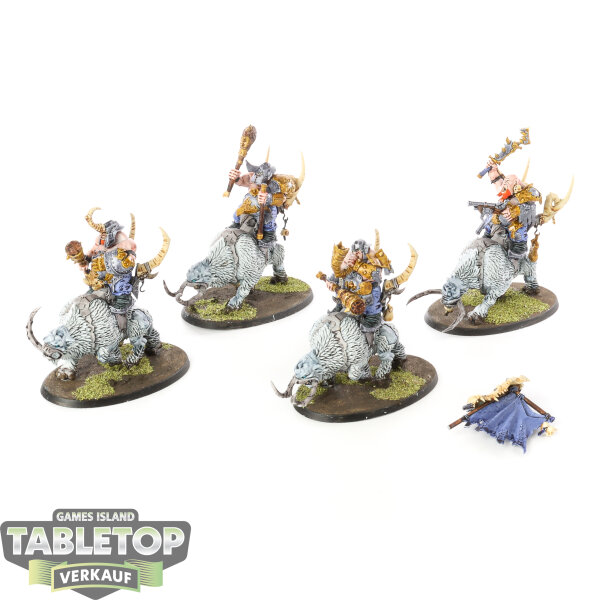 Ogor Mawtribes - 4x Mournfang Pack - bemalt