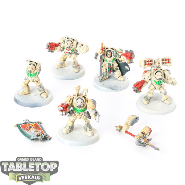 Dark Angels - 5x Deathwing Terminator klassisch - teilweise bemalt