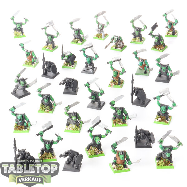Orc & Goblin Tribes - 31 Orc Boyz Mob - teilweise bemalt