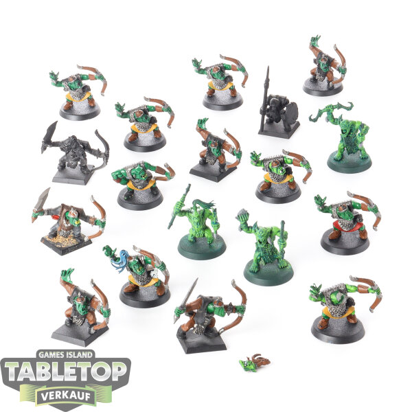 Orc & Goblin Tribes - 18 Orc Arrer Boyz Mob - teilweise bemalt