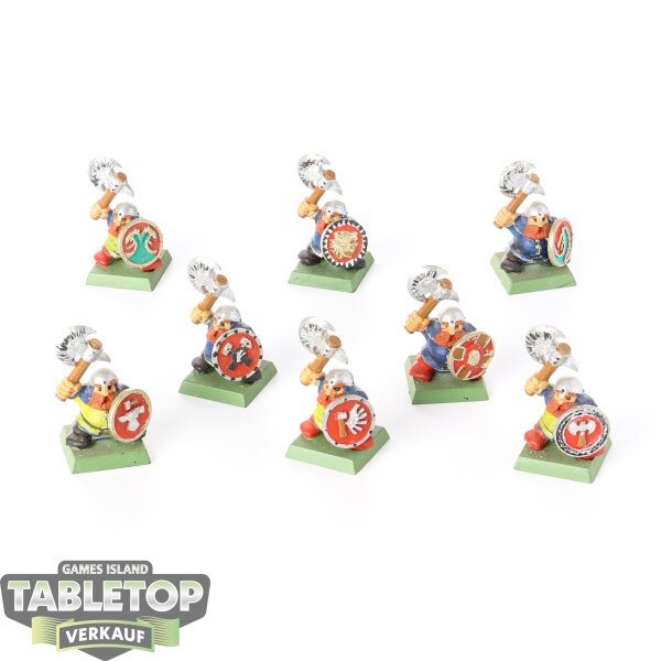 Dwarfen Mountain Holds - 8x Dwarf Warriors klassisch - bemalt